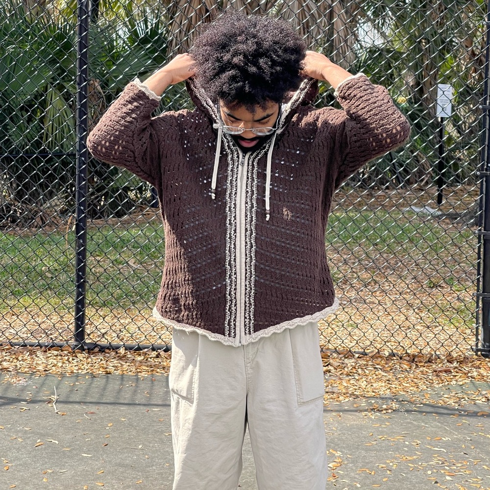 Crocheted hoodie